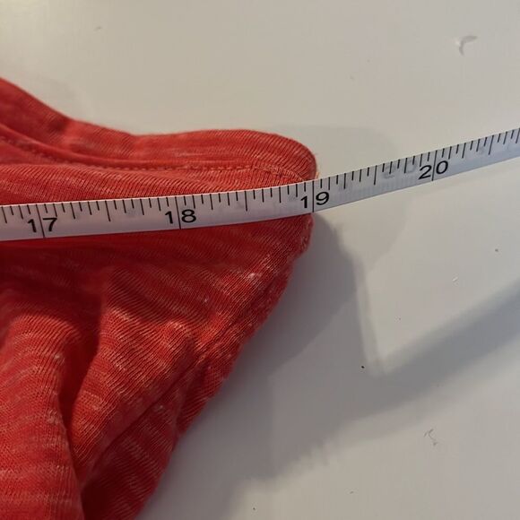 Tekgear w/ Drytek orange scoopneck T back sleeveless striped athletic top SZ L - Picture 7 of 8